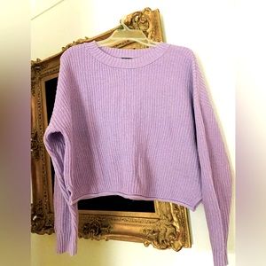 Xl wild Fable lilac cropped sweater/top
